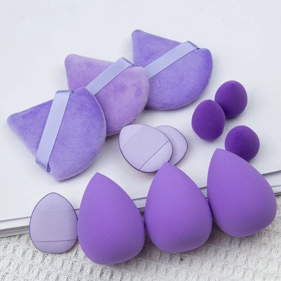 12/15Pcs Cosmetic Puff Makeup Sponge Blender Beauty Egg Foundation Sponges Puff Wash Face Headband Wristband Make Up Accessories