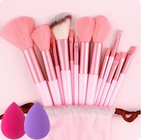 13 PCS LOT Makeup Brushes Set Eye Shadow Foundation Women Cosmetic Brush Eyeshadow Blush Beauty Soft Make Up Tools Bag