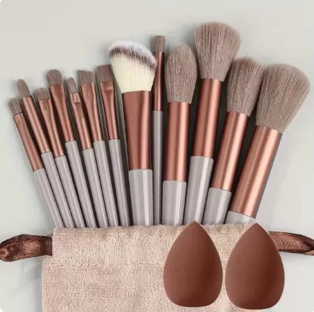 13 PCS LOT Makeup Brushes Set Eye Shadow Foundation Women Cosmetic Brush Eyeshadow Blush Beauty Soft Make Up Tools Bag