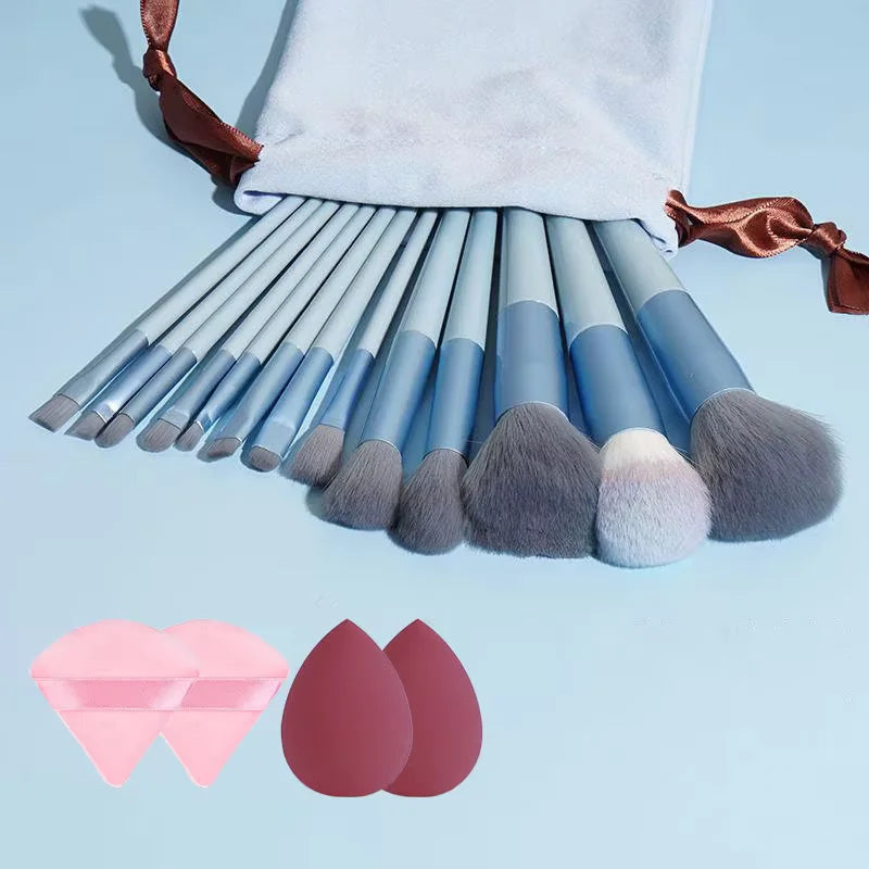 13 PCS LOT Makeup Brushes Set Eye Shadow Foundation Women Cosmetic Brush Eyeshadow Blush Beauty Soft Make Up Tools Bag