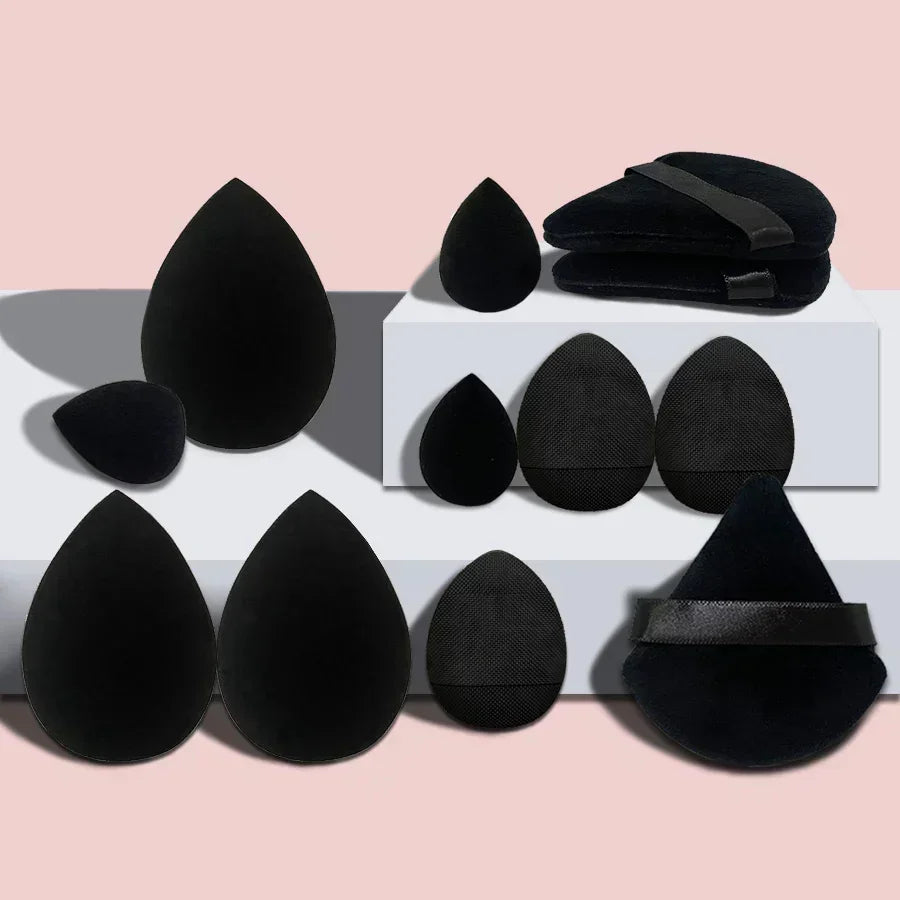 12/15Pcs Cosmetic Puff Makeup Sponge Blender Beauty Egg Foundation Sponges Puff Wash Face Headband Wristband Make Up Accessories