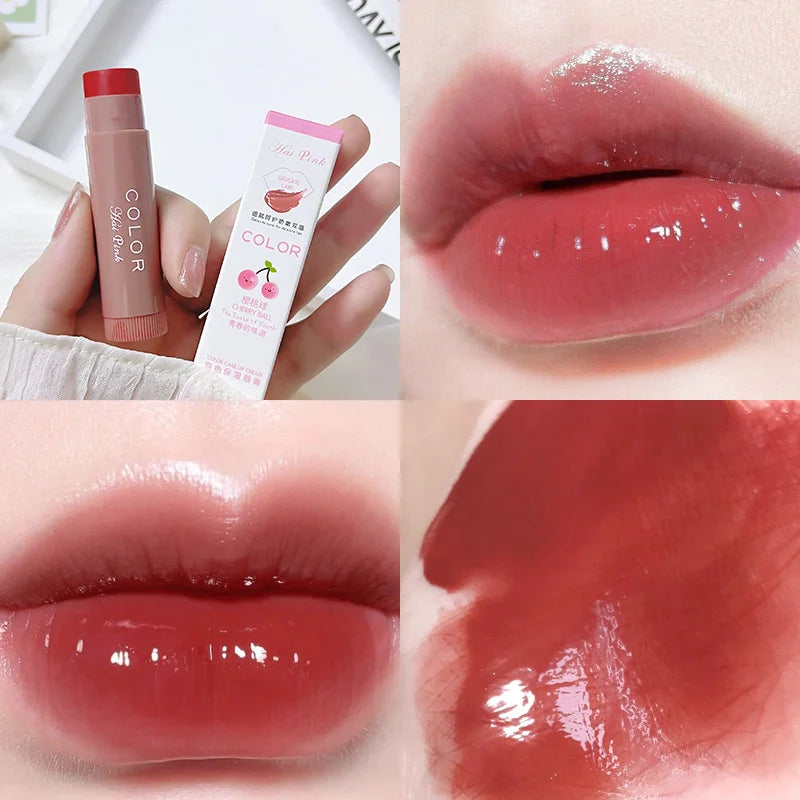 Colored Lip Balm Cute Moisturizing Lip Tint Long Lasting Waterproof Change Color Lipstick for Women Girls Lips Make Up Cosmetics